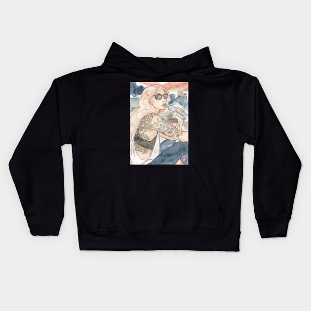 Ramune Break Kids Hoodie by aMIYAKOm